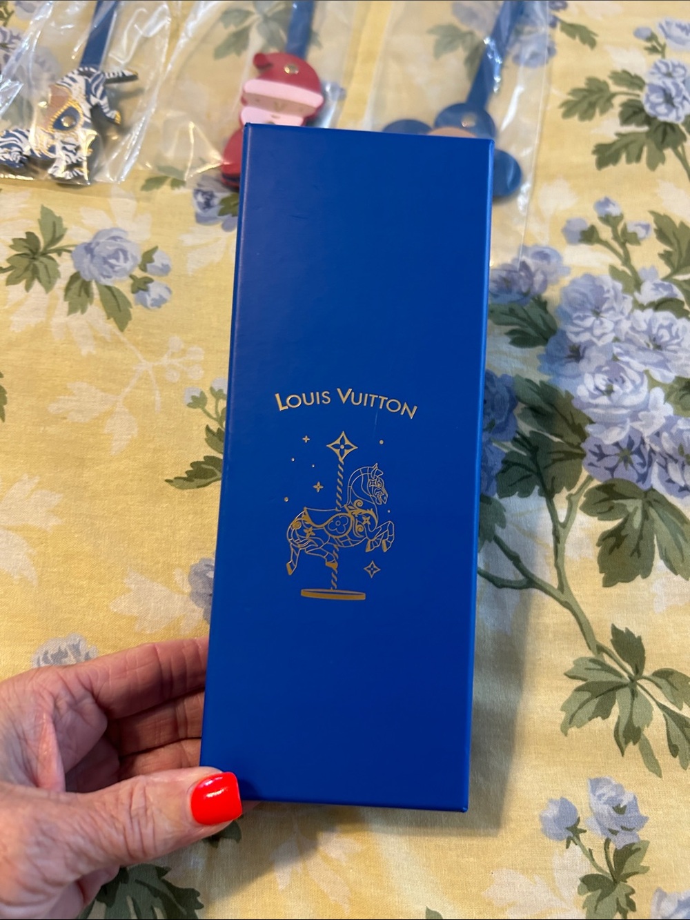 Louis Vuitton Royal Blue Monogrammed Box with Character Charms - Picture 2 of 11
